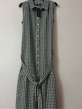 Tommy Hilfiger Navy and White Check Button-Front Shirt